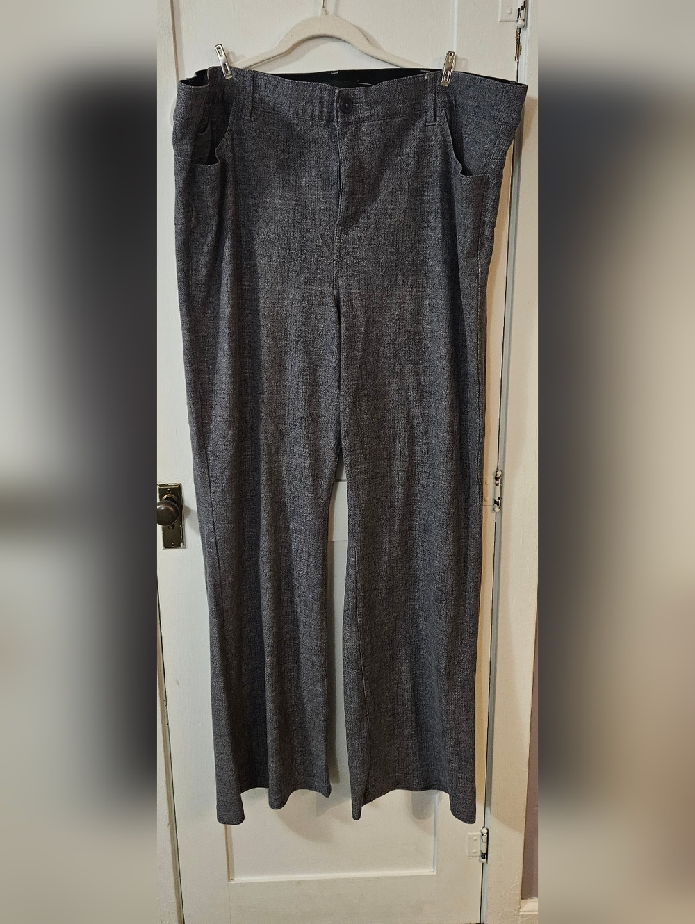 Women's Grey Knit Dress Pants